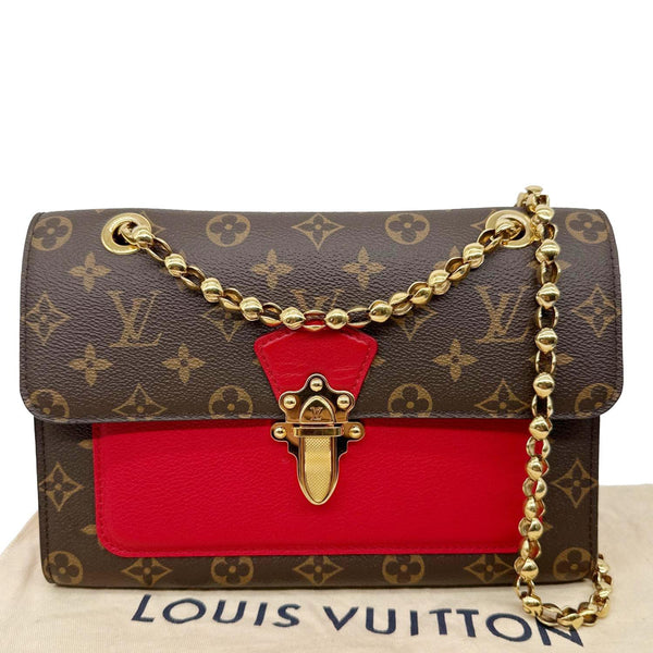LOUIS VUITTON Victoire Monogram Canvas Crossbody Bag Cerise