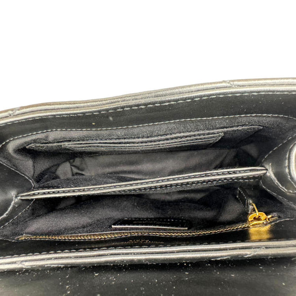 YVES SAINT LAURENT Loulou Toy Calfskin Leather Crossbody Bag Black