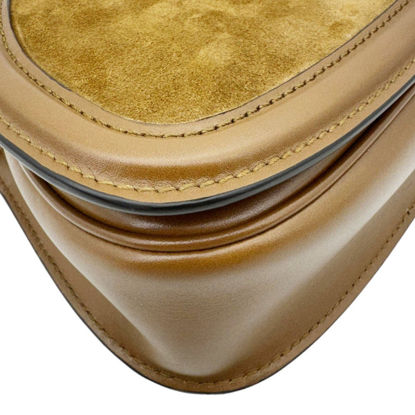 GUCCI Blondie Medium Suede Shoulder Bag Brown 815715