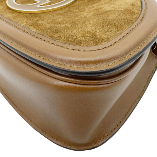 GUCCI Blondie Medium Suede Shoulder Bag Brown 815715