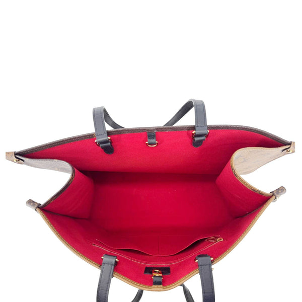 LOUIS VUITTON Onthego GM Reverse Monogram Canvas Tote Bag Brown