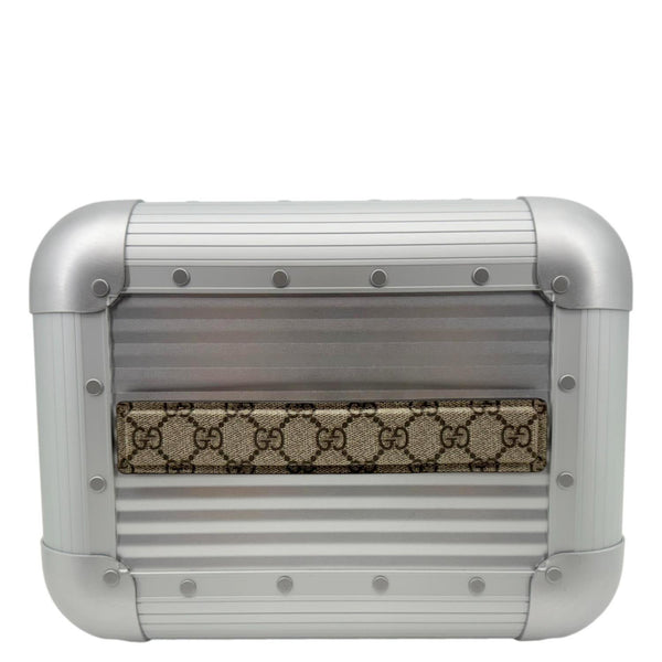 GUCCI Porter GG Supreme Monogram Vanity Case Silver 740505