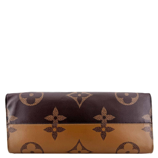 LOUIS VUITTON Onthego GM Reverse Monogram Canvas Tote Bag Brown