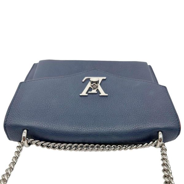 LOUIS VUITTON Mylockme Leather Chain Crossbody Bag Blue
