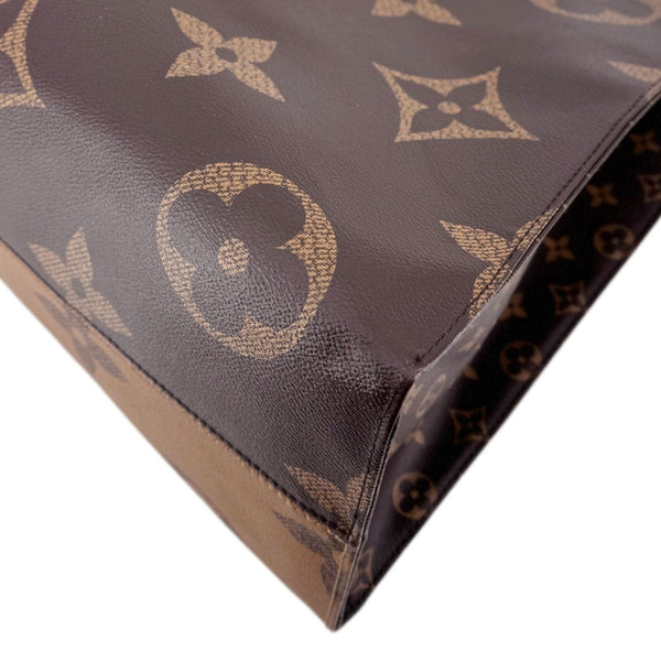 LOUIS VUITTON Onthego GM Reverse Monogram Canvas Tote Bag Brown