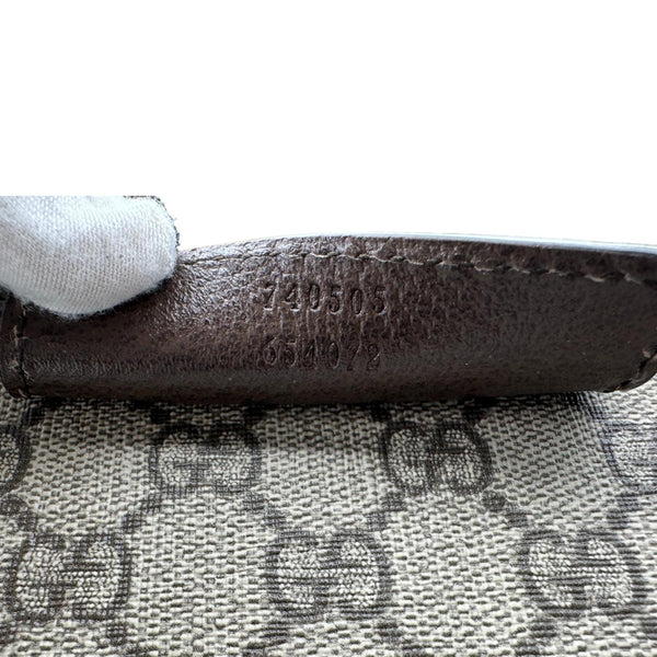 GUCCI Porter GG Supreme Monogram Vanity Case Silver 740505