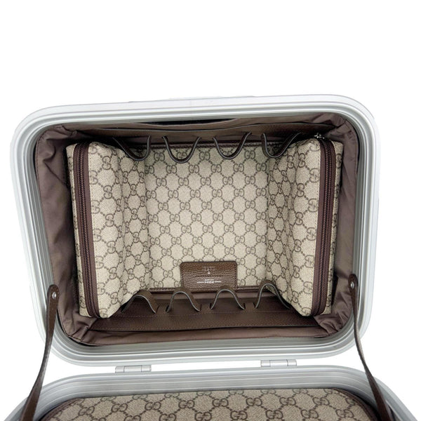 GUCCI Porter GG Supreme Monogram Vanity Case Silver 740505