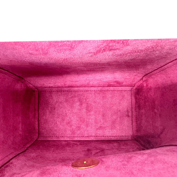 CELINE Micro Belt Grained Calfskin Leather Shoulder Bag Burgundy