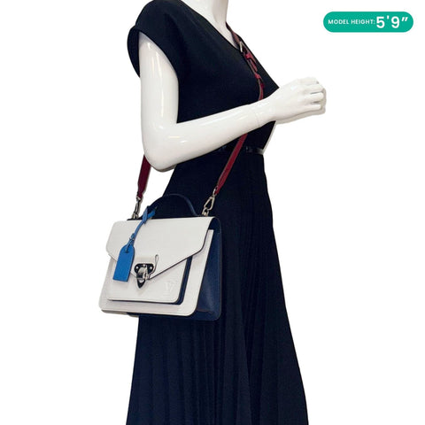 LOUIS VUITTON Neo Monceau Epi Leather Crossbody Bag White