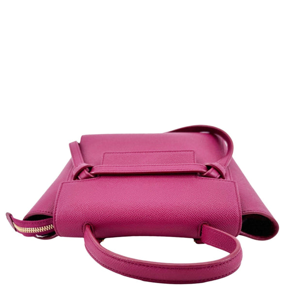 CELINE Micro Belt Grained Calfskin Leather Shoulder Bag Burgundy