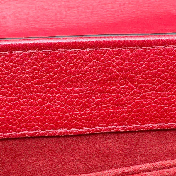 LOUIS VUITTON Very Chain Monogram Leather Chain Crossbody Bag Red