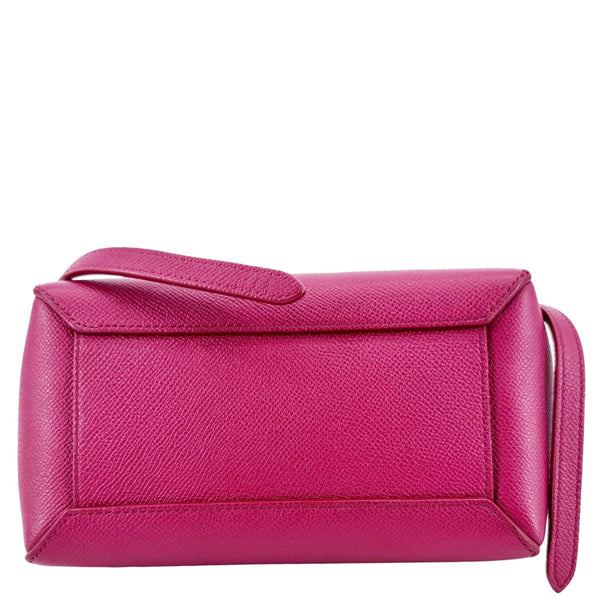 CELINE Micro Belt Grained Calfskin Leather Shoulder Bag Burgundy