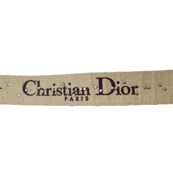 CHRISTIAN DIOR  Studded Embroidered Canvas Shoulder Strap Rainbow