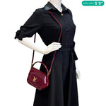 LOUIS VUITTON Pasadena Monogram Vernis Leather Shoulder Bag Red