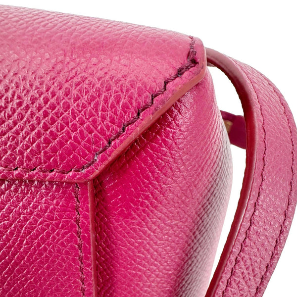 CELINE Micro Belt Grained Calfskin Leather Shoulder Bag Burgundy