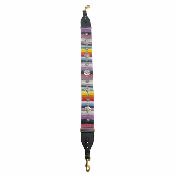 CHRISTIAN DIOR  Studded Embroidered Canvas Shoulder Strap Rainbow