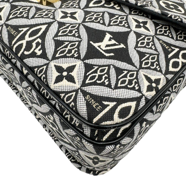 LOUIS VUITTON Metis Pochette Since 1854 Monogram Jacquard Top Handle Satchel Bag Black