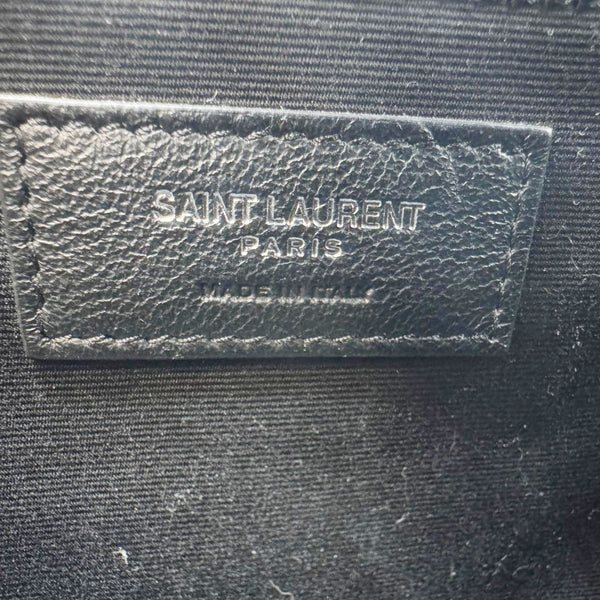 YVES SAINT LAURENT Niki Tweed Chain Crossbody Bag White