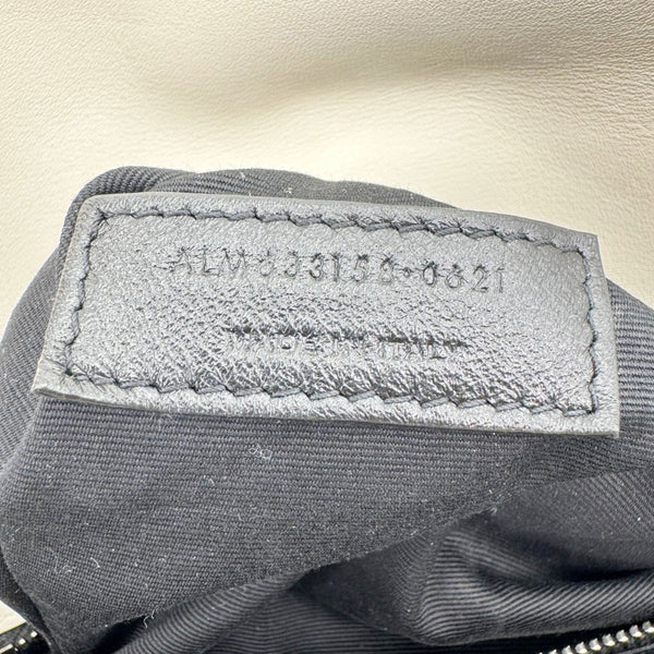 YVES SAINT LAURENT Niki Tweed Chain Crossbody Bag White