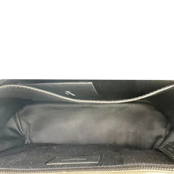 YVES SAINT LAURENT Niki Tweed Chain Crossbody Bag White