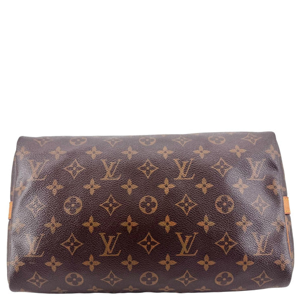 LOUIS VUITTON Speedy 30 Bandouliere Monogram Canvas Crossbody Bag Brown