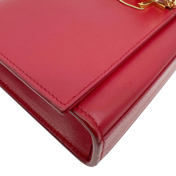 YVES SAINT LAURENT Kate Tassel Leather Chain Crossbody Bag Red