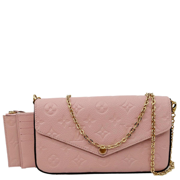 LOUIS VUITTON Felicie Pochette Epi Leather Crossbody Bag Pink