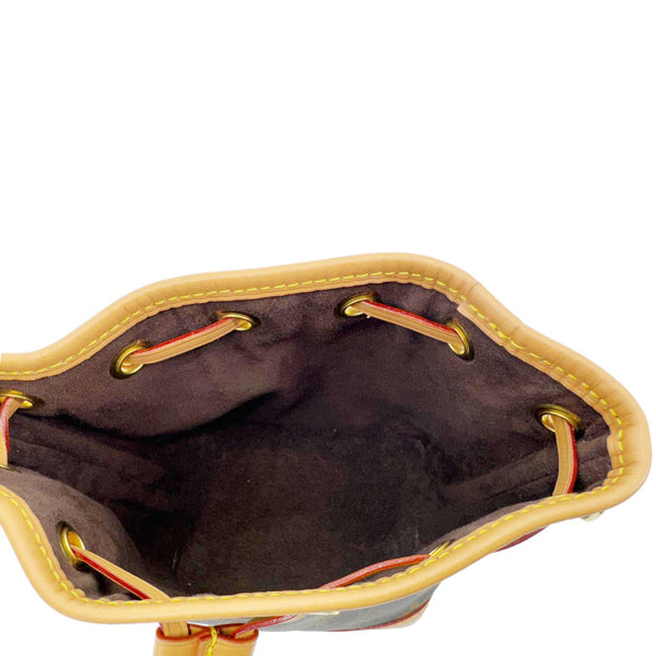 LOUIS VUITTON Nano Noe Monogram Canvas Crossbody Bag Brown