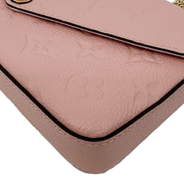 LOUIS VUITTON Felicie Pochette Epi Leather Crossbody Bag Pink