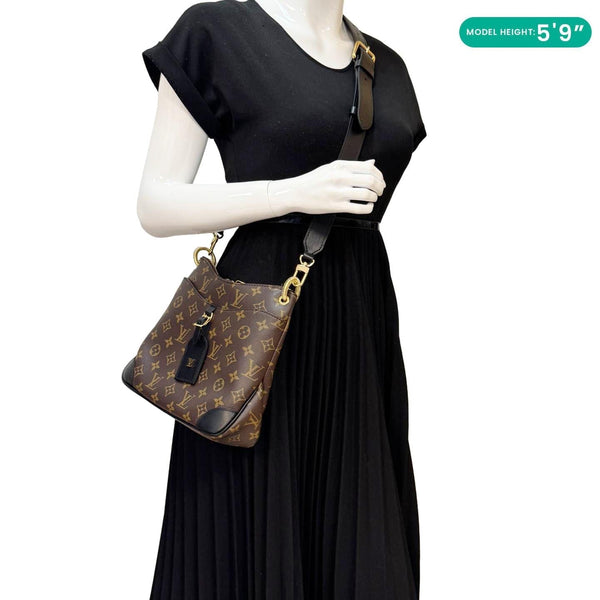 LOUIS VUITTON Odeon NM PM Monogram Canvas Shoulder Bag Brown