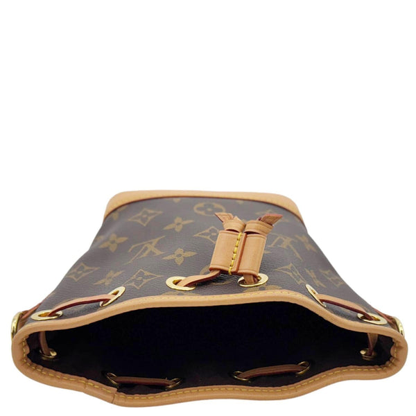 LOUIS VUITTON Nano Noe Monogram Canvas Crossbody Bag Brown