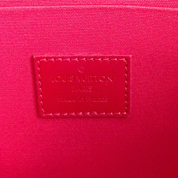 LOUIS VUITTON Felicie Pochette Monogram Vernis Crossbody Bag Red