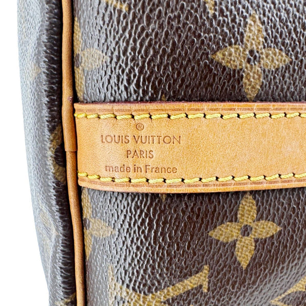 LOUIS VUITTON Speedy 30 Bandouliere Monogram Canvas Crossbody Bag Brown