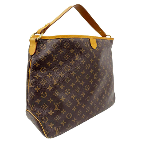 LOUIS VUITTON Delightful MM Monogram Canvas Hobo Bag Brown