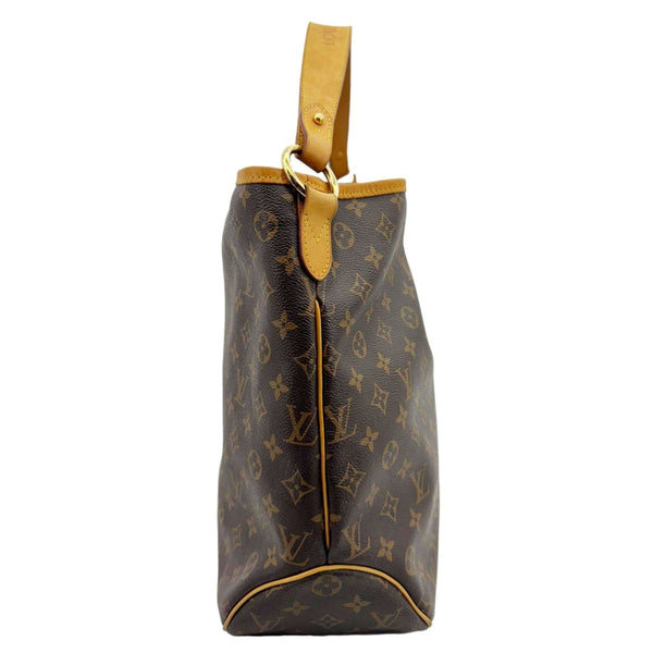 LOUIS VUITTON Delightful MM Monogram Canvas Hobo Bag Brown