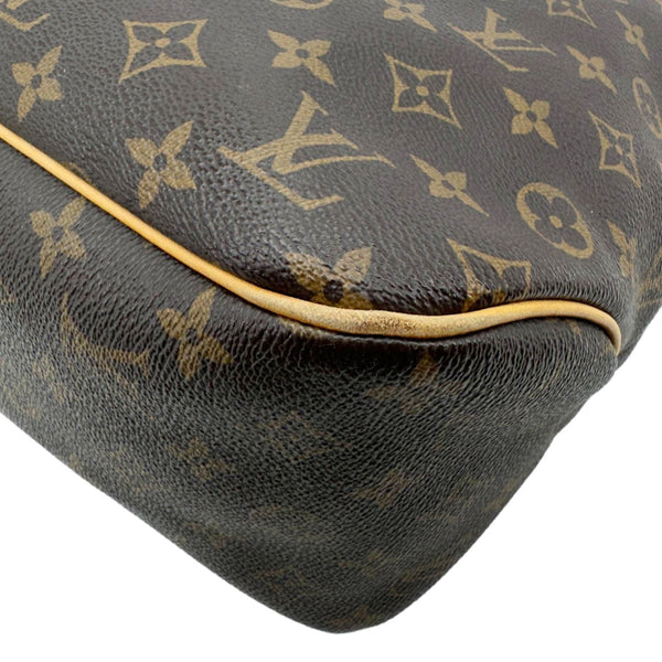 LOUIS VUITTON Delightful MM Monogram Canvas Hobo Bag Brown