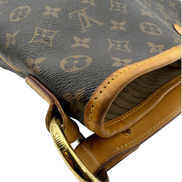 LOUIS VUITTON Delightful MM Monogram Canvas Hobo Bag Brown
