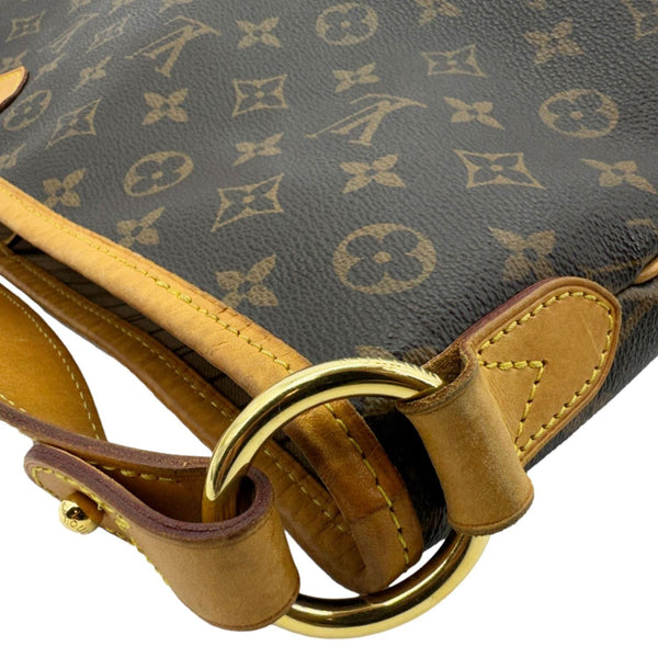 LOUIS VUITTON Delightful MM Monogram Canvas Hobo Bag Brown