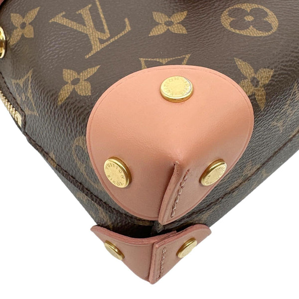 LOUIS VUITTON Petite Malle Souple Monogram Canvas Shoulder Bag Brown