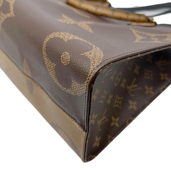 LOUIS VUITTON Onthego MM Giant Monogram Reverse Canvas Tote Bag Brown