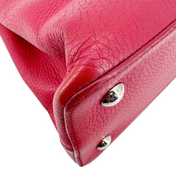 LOUIS VUITTON Capucines MM Taurillon Leather Satchel Bag Red