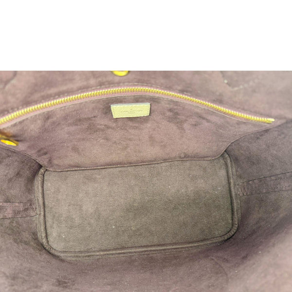 LOUIS VUITTON Neverfull MM Empreinte Leather Tote Shoulder Bag Beige