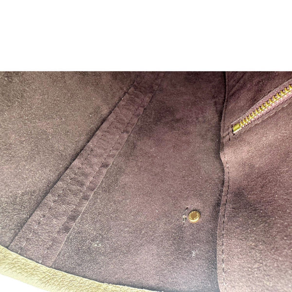 LOUIS VUITTON Neverfull MM Empreinte Leather Tote Shoulder Bag Beige