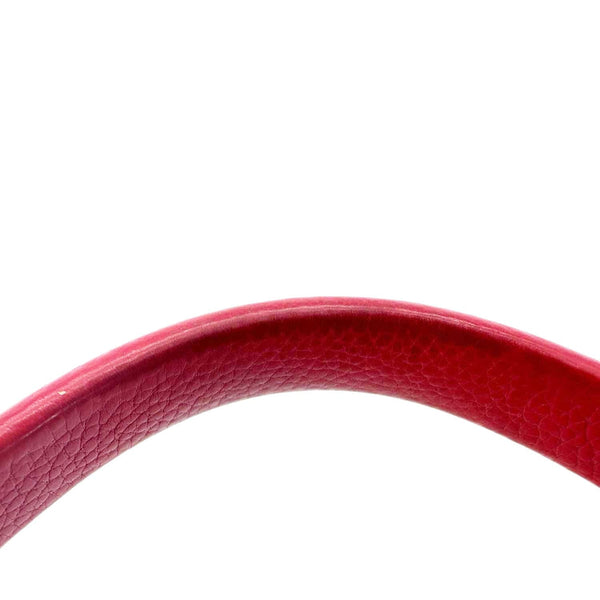 LOUIS VUITTON Capucines MM Taurillon Leather Satchel Bag Red