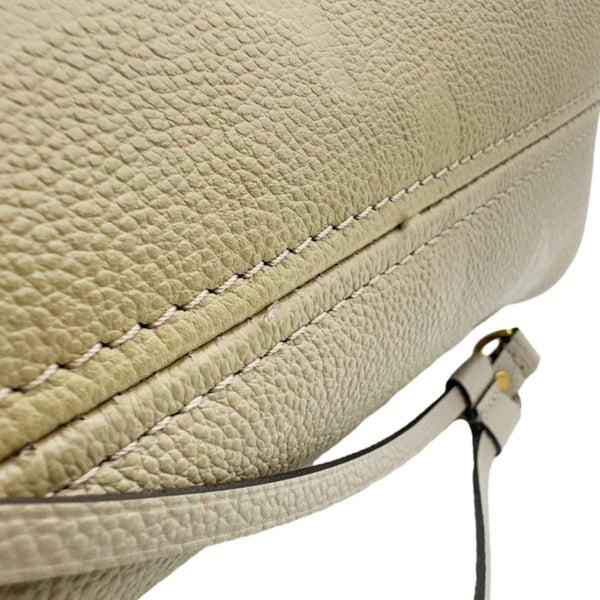 LOUIS VUITTON Neverfull MM Empreinte Leather Tote Shoulder Bag Beige