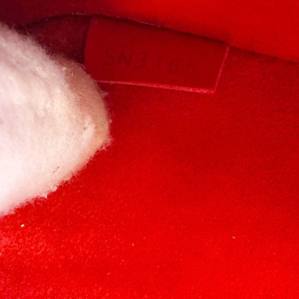 LOUIS VUITTON Nano Alma Epi Leather Satchel Bag Red