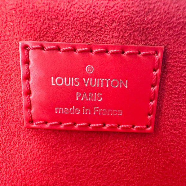 LOUIS VUITTON Nano Alma Epi Leather Satchel Bag Red