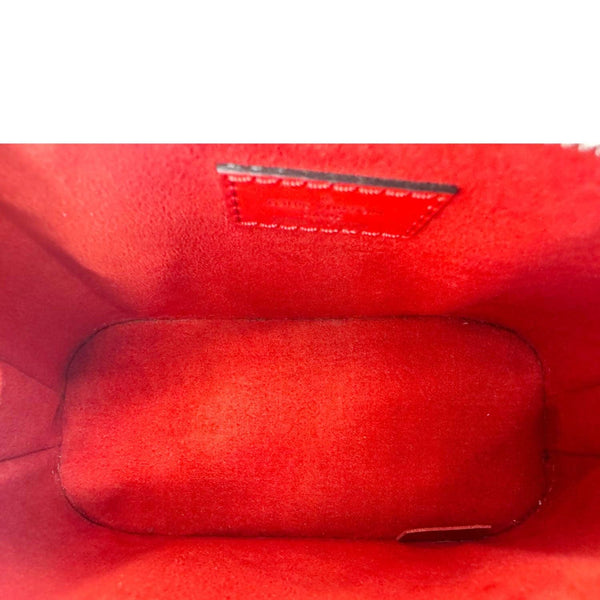 LOUIS VUITTON Nano Alma Epi Leather Satchel Bag Red