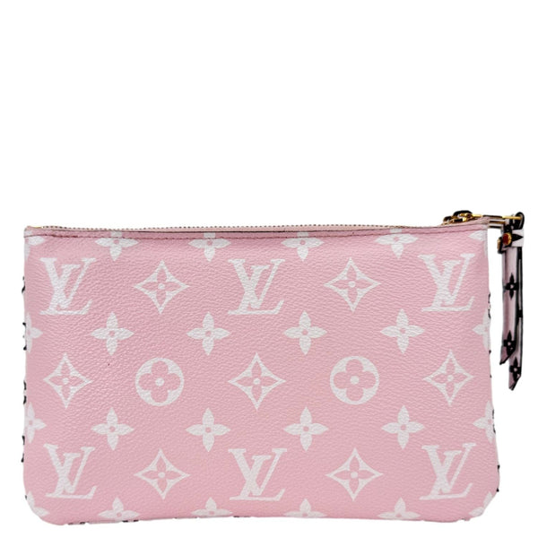 LOUIS VUITTON Double Zip Pochette Giant Monogram Jungle Crossbody Bag Red