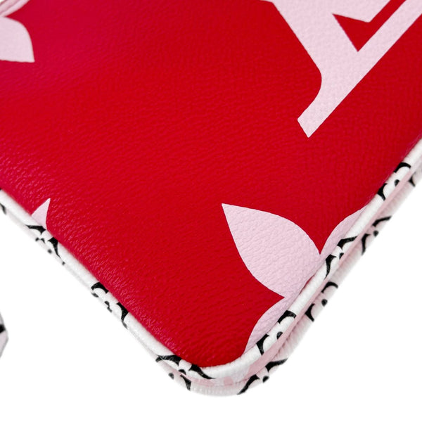 LOUIS VUITTON Double Zip Pochette Giant Monogram Jungle Crossbody Bag Red